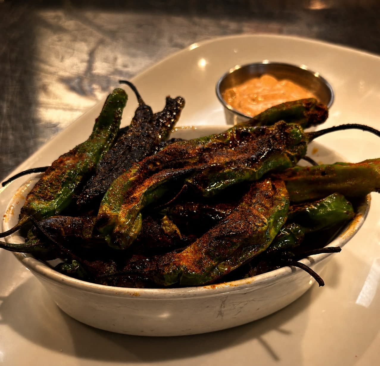 Charred Shishito Peppers