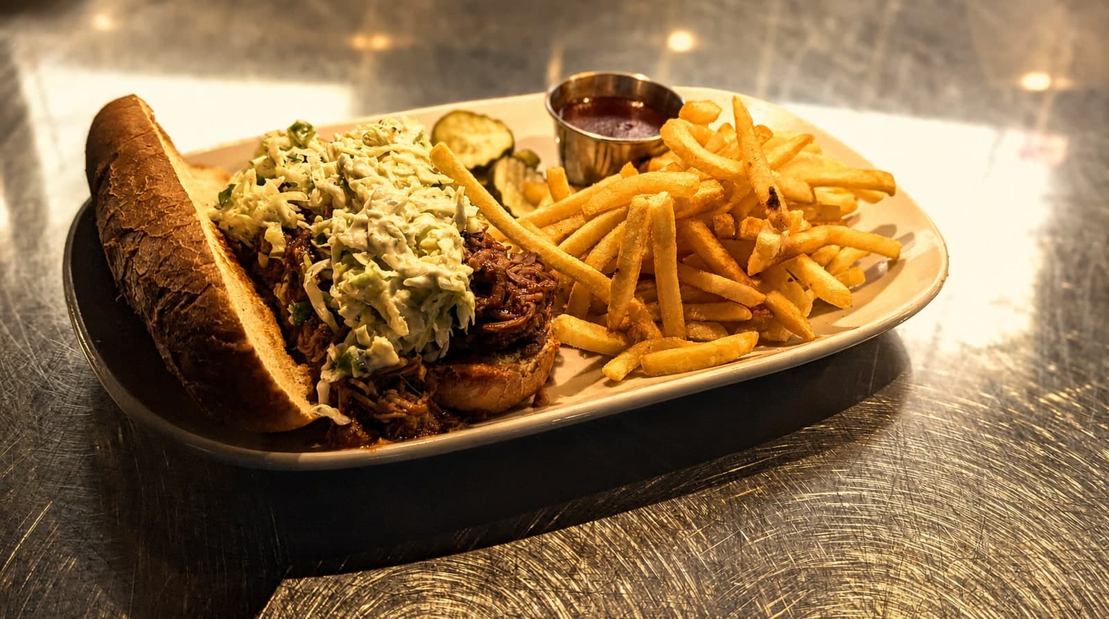 Smoked Pulled Pork BBQ Sandwich